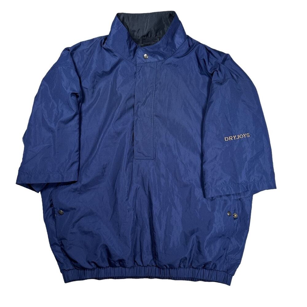 FootJoy DryJoys Windbreaker Mens L 1/2 Snap Zip Short Sleeve Pullover Golf